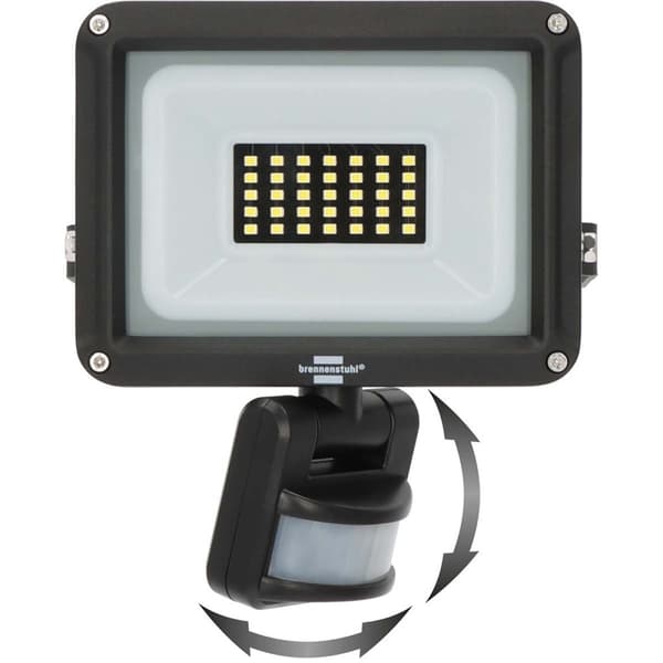 LED Spotlight JARO 3060 P (LED flomlys for veggmontering for utendørs IP65, 20W, 2300lm, 6500K, med bevegelsesdetektor)