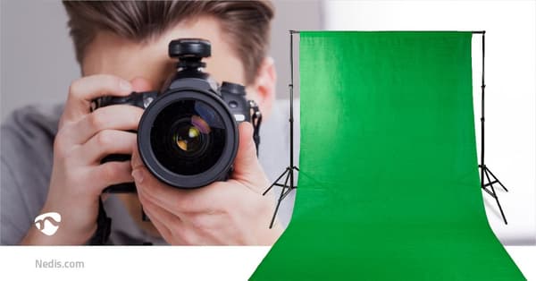 Photo Studio Backdrop Set | 1,90 x 2,95 m | Reiseveske inkludert | Stativ inkludert | Sort | 1 stk.