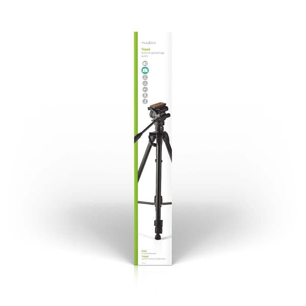 Stativ | Maksimal belastningskapacitet: 3.0 kg | Minimum arbejdshøjde: 60.0 cm | Maksimal arbejdshøjde: 165.0 cm | 3 Segmenter | Pan & Tilt | Rejsetas