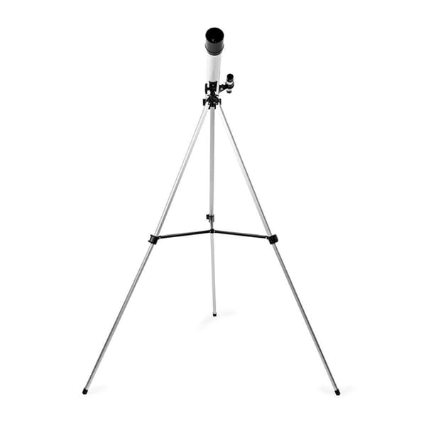 Teleskop | Blenderåpning: 50 mm | Brennvidde: 600 mm | Finderscope: 5 x 24 | Maksimal arbeidshøyde: 125 cm | Tripod | Hvit / Sort