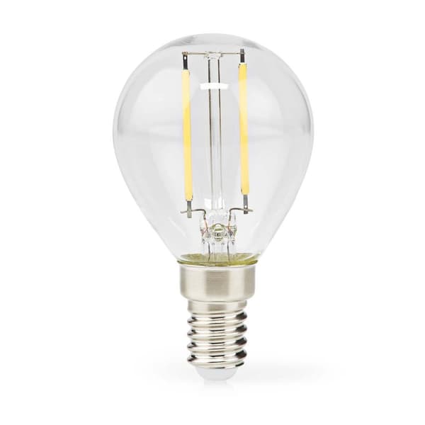 LED lyspære E14 | G45 | 2 W | 250 lm | 2700 K | Varm Hvit | Retro Style | 1 stk. | Klart