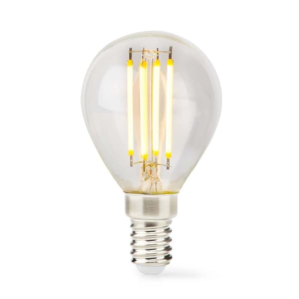 LED-lampe Pære E14 | G45 | 4.5 W | 470 lm | 2700 K | Dimbar | Varm Hvid | Retro stil | 1 stk. | Klart