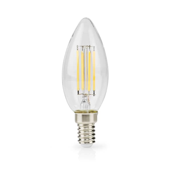 LED-lampe Pære E14 | Stearinlys | 4.5 W | 470 lm | 2700 K | Dimbar | Varm Hvid | Retro stil | 1 stk. | Klart