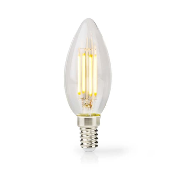 LED-lampe Pære E14 | Stearinlys | 4.5 W | 470 lm | 2700 K | Dimbar | Varm Hvid | Retro stil | 1 stk. | Klart