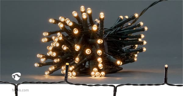 Julbelysning | Sträng | 48 LED's | Varm Vit | 3.60 m | Ljuseffekter: 7 | Inomhus eller Utomhus | Batteridriven