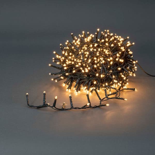 Julebelysning | Kompakt klynge | 700 LED's | Varm Hvid | 14.00 m | Lyseffekter: 7 | Indendørs eller udendørs | Strømforsyning