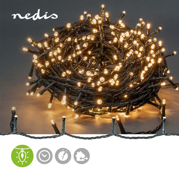 Julebelysning | Streng | 720 LED's | Varm Hvit | 54.00 m | Lyseffekter: 7 | Innendørs eller utendørs | Nettstrøm drevet