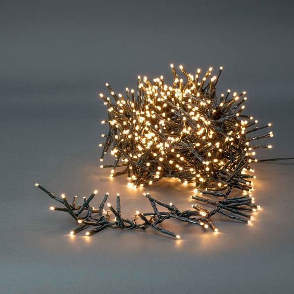 Julebelysning | Klynge | 768 LED's | Varm Hvit | 5.60 m | Lyseffekter: 7 | Innendørs eller utendørs | Nettstrøm drevet