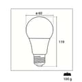Miniatyrbild 2 av 2: LED-Lampa E27 Glödlampa 12 W 1280 lm 3000 K