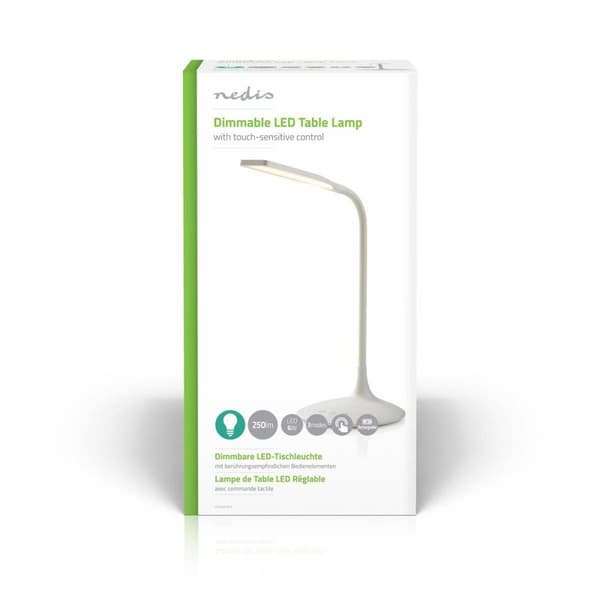 LED bordlampe | Dimbar | 250 lm | Oppladningsbar | Touch Function | White