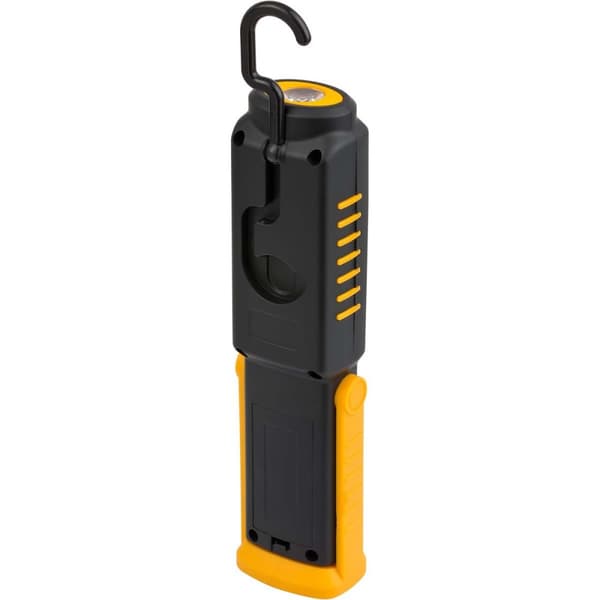 Bærbart inspeksjons-LED-lys med 8 + 1 lyssterke SMD-LED (batteridrevet, brennetid maks. 10 timer, roterbar krok, magnet)