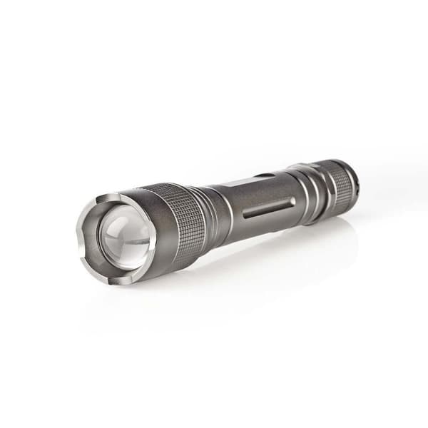 LED lommelykt | Batteri drevet | 3 V DC | 3 W | 2x AA/LR6 | Nominell lysfluks: 150 lm | Lysrekkevidde: 120 m | Strålevinkel: 46.1 ° Grå