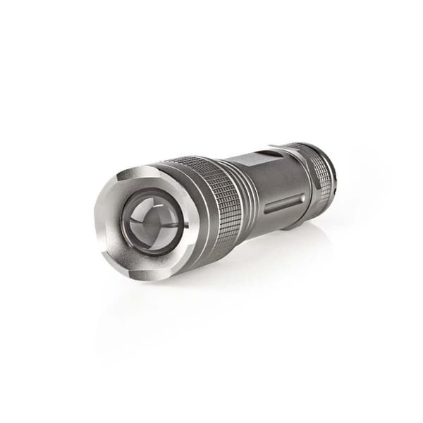 LED lommelykt | Batteri drevet | 4.5 V DC | 5 W | 3x AAA/LR03 | Nominell lysfluks: 330 lm | Lysrekkevidde: 200 m | Strålevinkel: 48 ° Grå