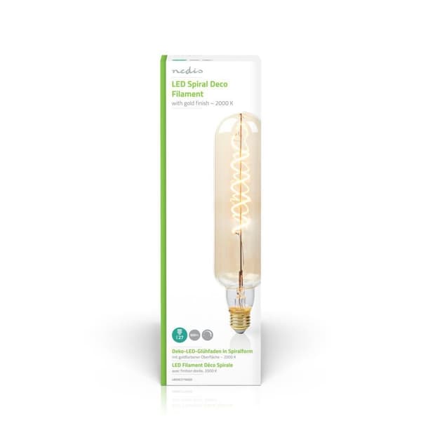 LED lyspære E27 | T65 | 8.5 W | 600 lm | 2000 K | Dimbar | With Gold Finish | Retro Style | 1 stk.