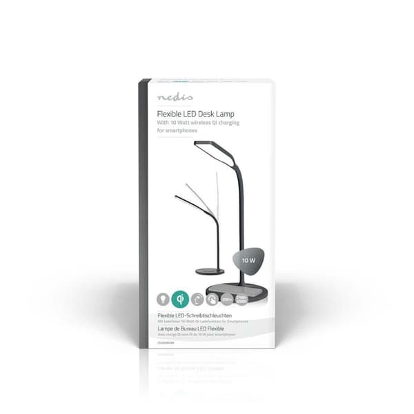 LED-lampe med trådløs oplader | Dimmer - Til produkt | LED / Qi | 10 W | Med dæmpning | Cool Hvid / Naturlig Hvid / Varm Hvid | 2700 - 6500 K