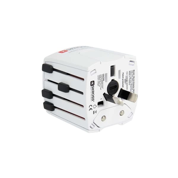 MUV USB (2xA) Kompakt 2-polet verdensrejseadapter med 2 integrerede USB-porte