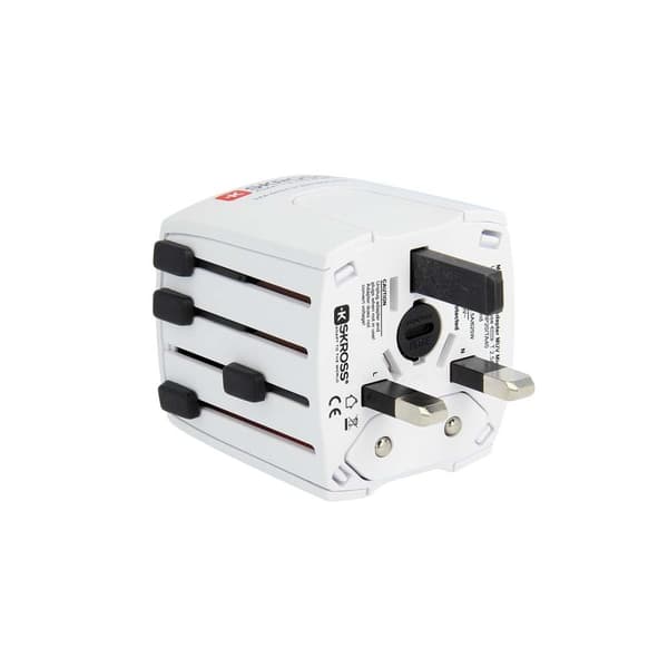 MUV USB (2xA) Kompakt 2-polet verdensrejseadapter med 2 integrerede USB-porte