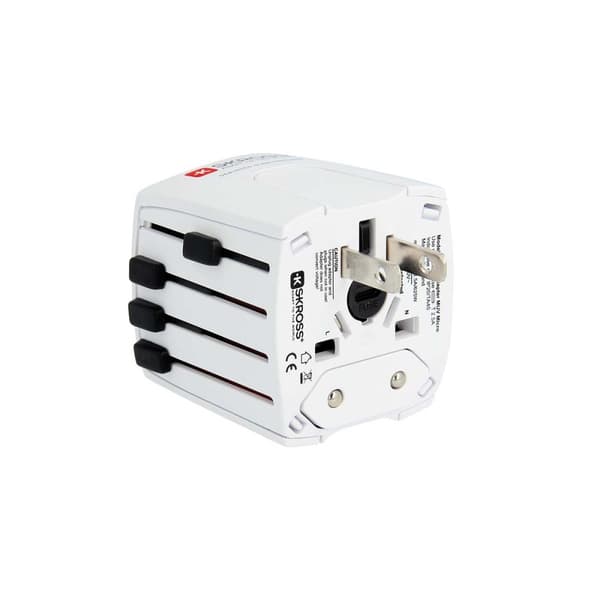 MUV USB (2xA) Kompakt 2-polet verdensrejseadapter med 2 integrerede USB-porte