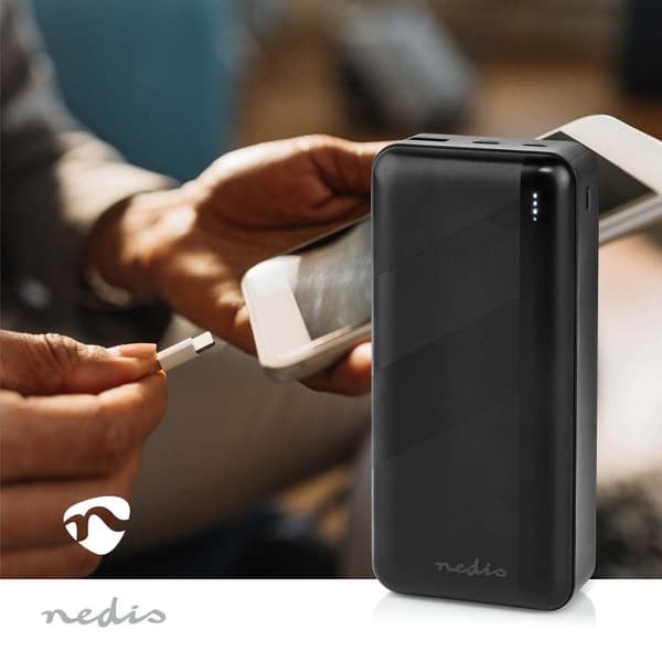 Power Bank | 30000 mAh | 1.5 / 2.0 / 3.0 A | Antall utganger: 2 | Utgangstilkobling: 1x USB-A / 1x USB-C™ | Inngangstilkobling: 1x Micro USB / 1x USB-