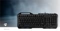 Miniatyrbilde 7 av 8: Wired Gaming Keyboard | USB 2.0 | Membrantaster | LED | US International | USA Layout | USB-Strøm | Strømkabel lengde: 1.50 m | Gaming