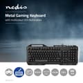 Miniatyrbilde 2 av 8: Wired Gaming Keyboard | USB 2.0 | Membrantaster | LED | US International | USA Layout | USB-Strøm | Strømkabel lengde: 1.50 m | Gaming