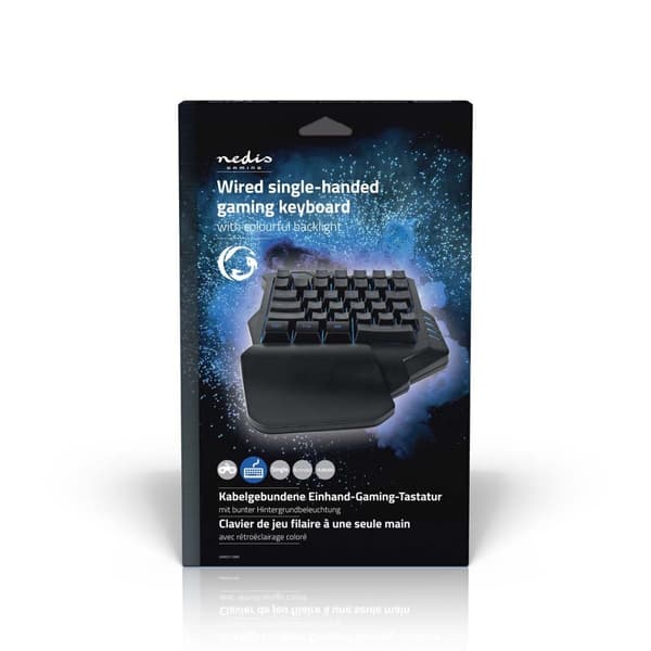 Pelinäppäimistö Langallinen | USB Type-A | Kalvonäppäiminä | RGB | Yksikätinen | yleismaailmallinen | USB Virta | Virtakaapelin pituus: 1.60 m | Pelin