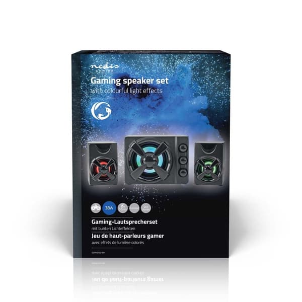 Gaming Højttaler | Højttalerkanaler: 2.1 | USB Drevet | 3.5 mm Hanstik | 33 W | LED | Volumenkontrol