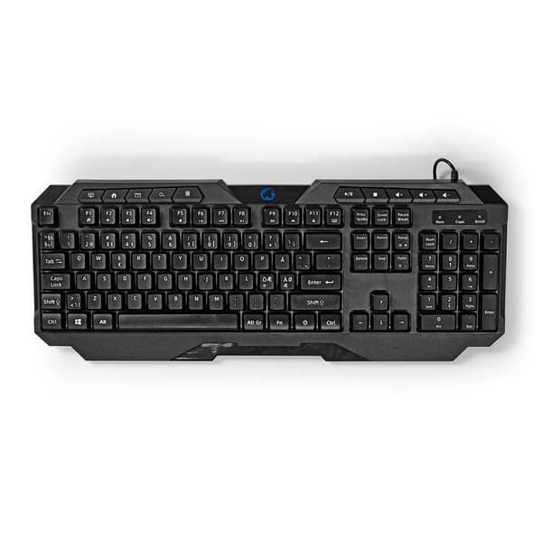 Pelinäppäimistö Langallinen | USB Type-A | Kalvonäppäiminä | LED | QWERTY | ND Näppäinasettelu | USB Virta | Virtakaapelin pituus: 1.30 m | Multimedia