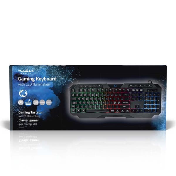 Pelinäppäimistö Langallinen | USB Type-A | Kalvonäppäiminä | LED | QWERTY | ND Näppäinasettelu | USB Virta | Virtakaapelin pituus: 1.30 m | Multimedia