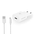 Miniatyrbillede 6 af 8: Vægoplader | 12 W | Hurtigopladningsfunktion | 1x 2.4 A A | Antal output: 1 | USB-A | Lightning 8-Pin (Loose) kabel | 1.00 m | Single Voltage Output