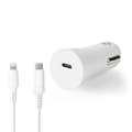 Miniatyrbild 7 av 9: Billaddare | 20 W | 1.67 / 2.22 / 3.0 A | Antal utgångar: 1 | Port typ: USB-C™ | Lightning 8-Pin (Lös) Kabel | 1.0 m | Automatiskt val av Spänning