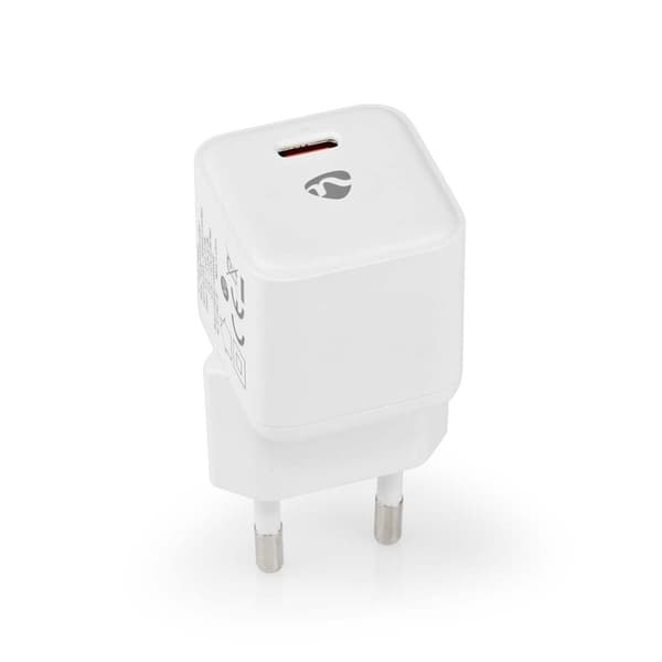 Väggladdare | 20 W | Snabbladdnings funktion | 1.67 A / 2.22 A / 3.0 A | Antal utgångar: 1 | USB-C™ | Automatiskt val av Spänning Vit