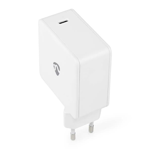 Vægoplader | 100 W | GaN | Hurtigopladningsfunktion | 3.0 / 5.0 A | Antal output: 1 | USB-C™ | Automatisk Valgt Spænding Hvid