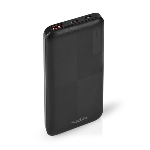 Powerbank | 10000 mAh | 1.5 / 2.0 / 3.0 A | Antal output: 2 | Output tilslutning: 1x USB-A / 1x USB-C™ | Input forbindels: 1x Micro USB / 1x USB-C™ |
