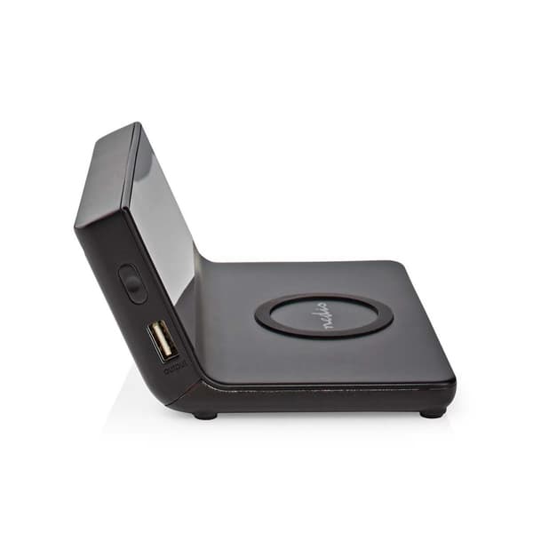 Alarm clock wireless charger | Qi sertifisert | 5 / 7.5 / 10 / 15 W | USB-A Han | 2 Alarmtider | slumrefunksjon