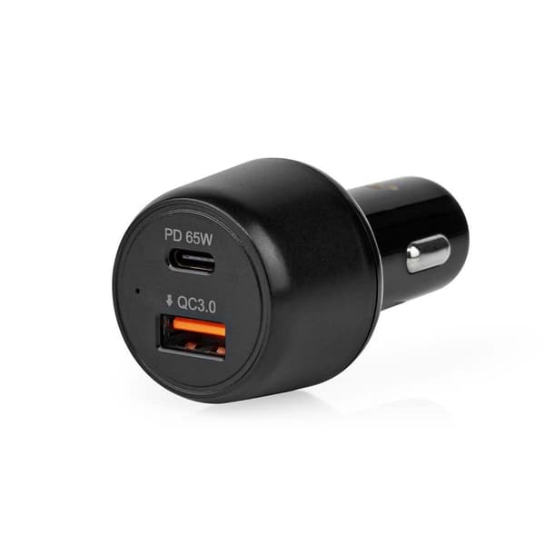 Billaddare | 65 W | 2.0 / 3.0 / 3.25 A | Antal utgångar: 2 | Port typ: USB-A / USB-C™ | Automatiskt val av Spänning