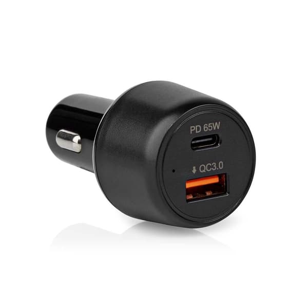 Billaddare | 65 W | 2.0 / 3.0 / 3.25 A | Antal utgångar: 2 | Port typ: USB-A / USB-C™ | Automatiskt val av Spänning