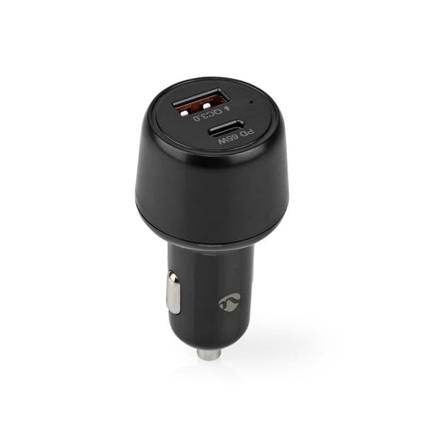 Billaddare | 65 W | 2.0 / 3.0 / 3.25 A | Antal utgångar: 2 | Port typ: USB-A / USB-C™ | Automatiskt val av Spänning