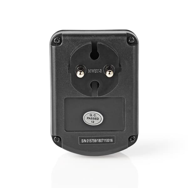 Strøm Converter | Nettstrøm drevet | 230 V AC 50 Hz | 45 W | Jordet kontakt | Sort