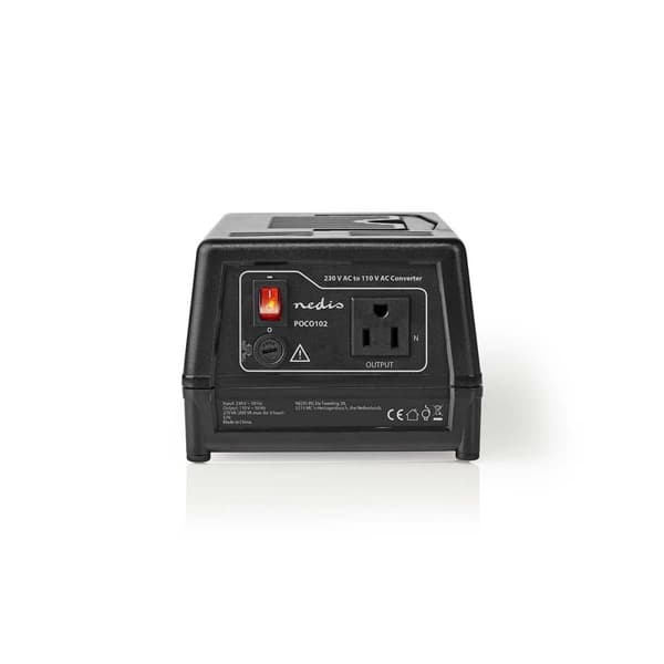 Strøm Converter | Nettstrøm drevet | 230 V AC 50 Hz | 300 W | Jordet kontakt | Sort