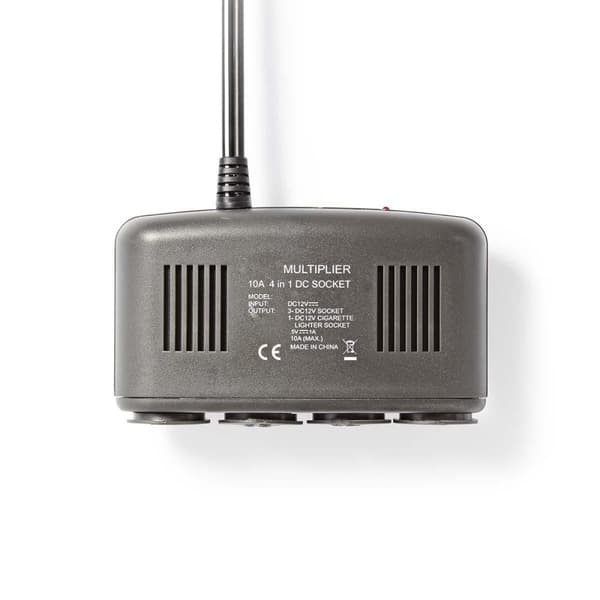Universal DC Power Adapters | Biladapter | 120 W | Inspänning: 12 V DC | 12 V DC | Maximal utgångsström per port: 4.0 A | Svart