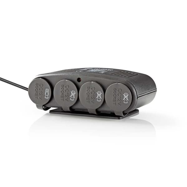 Universal DC Power Adapters | Biladapter | 120 W | Inspänning: 12 V DC | 12 V DC | Maximal utgångsström per port: 4.0 A | Svart