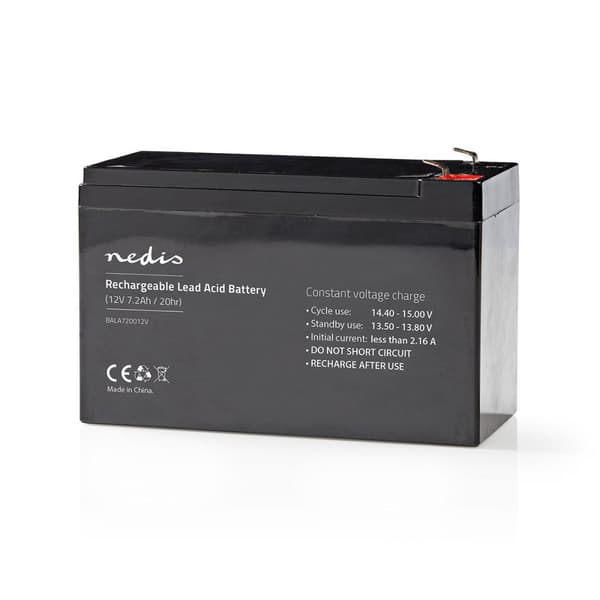 Genopladeligt blybatteri | Bly-syre | Opladningsbar | 12 V | 7200 mAh