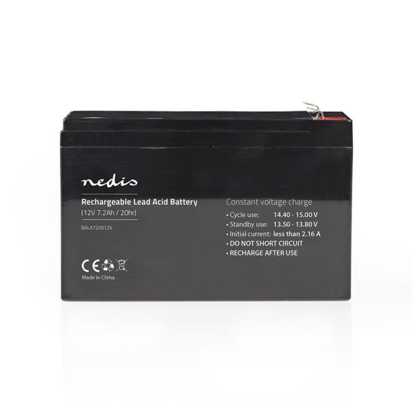 Genopladeligt blybatteri | Bly-syre | Opladningsbar | 12 V | 7200 mAh