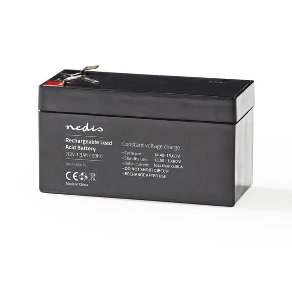 Genopladeligt blybatteri | Bly-syre | Opladningsbar | 12 V | 1300 mAh