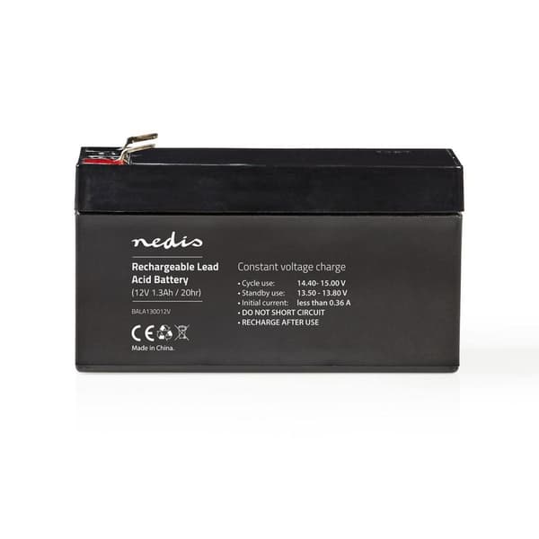 Genopladeligt blybatteri | Bly-syre | Opladningsbar | 12 V | 1300 mAh