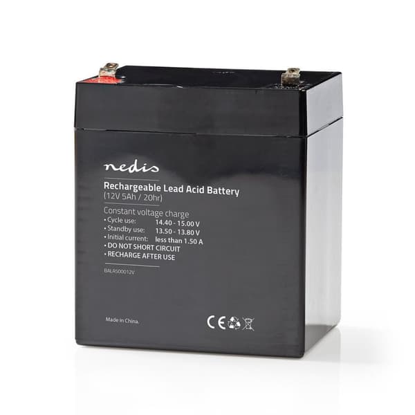 Genopladeligt blybatteri | Bly-syre | Opladningsbar | 12 V | 5000 mAh