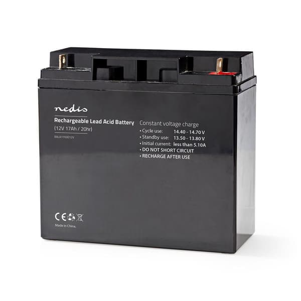 Genopladeligt blybatteri | Bly-syre | Opladningsbar | 12 V | 17000 mAh
