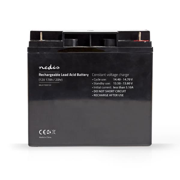 Genopladeligt blybatteri | Bly-syre | Opladningsbar | 12 V | 17000 mAh