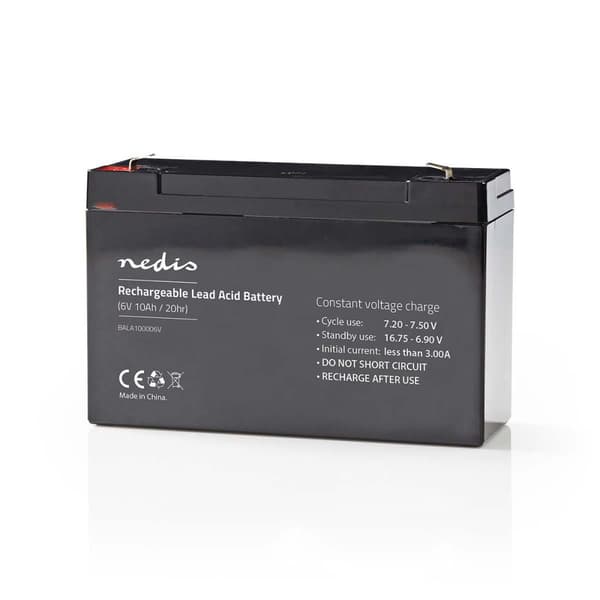 Genopladeligt blybatteri | Bly-syre | Opladningsbar | 6 V | 10000 mAh